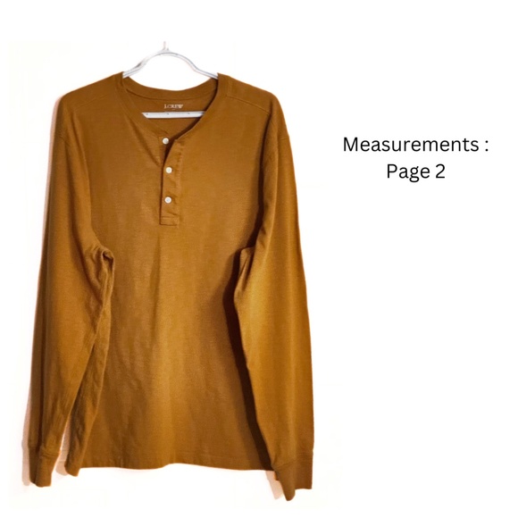 J. Crew Other - J CREW Henley Mens Top Shirt Sz: XXL/Cotton Long Sleeve-Outer Travel Layer Tee